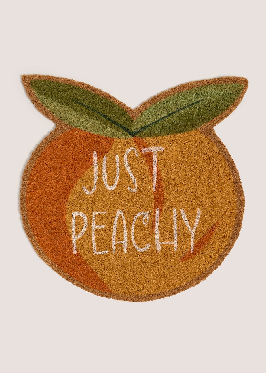 Peach Shaped Door Mat