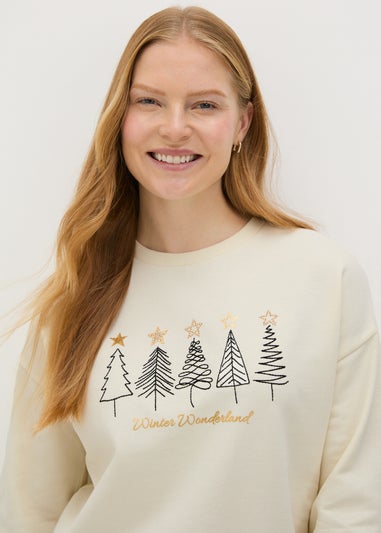Cream Christmas Tree Sweatshirt
