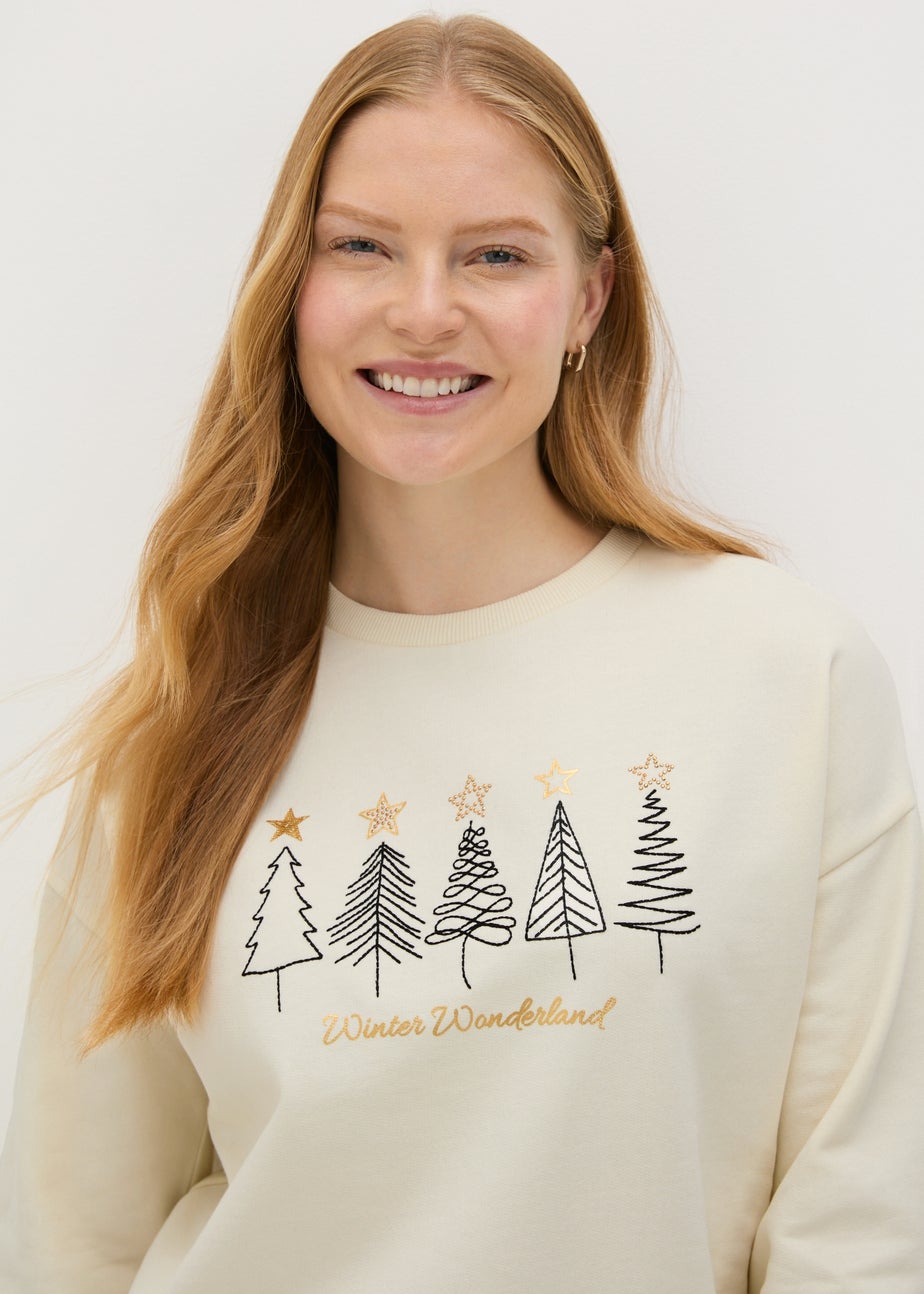Cream Christmas Tree Sweatshirt