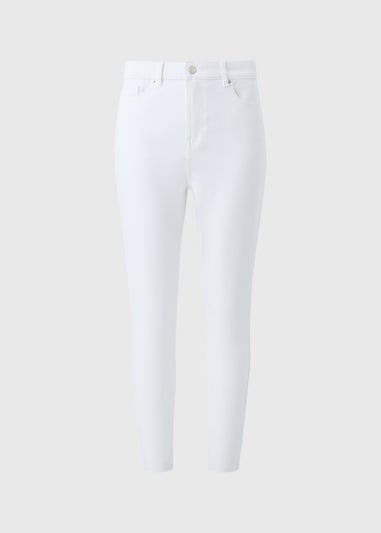 White Ankle Grazer Jeans