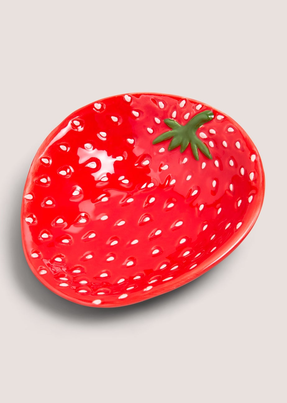 Red Strawberry Ceramic Small Dish