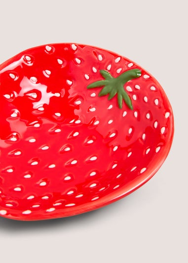 Red Strawberry Ceramic Small Dish