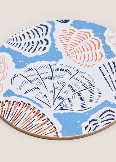 4 Pack Blue Shell Cork Placemats