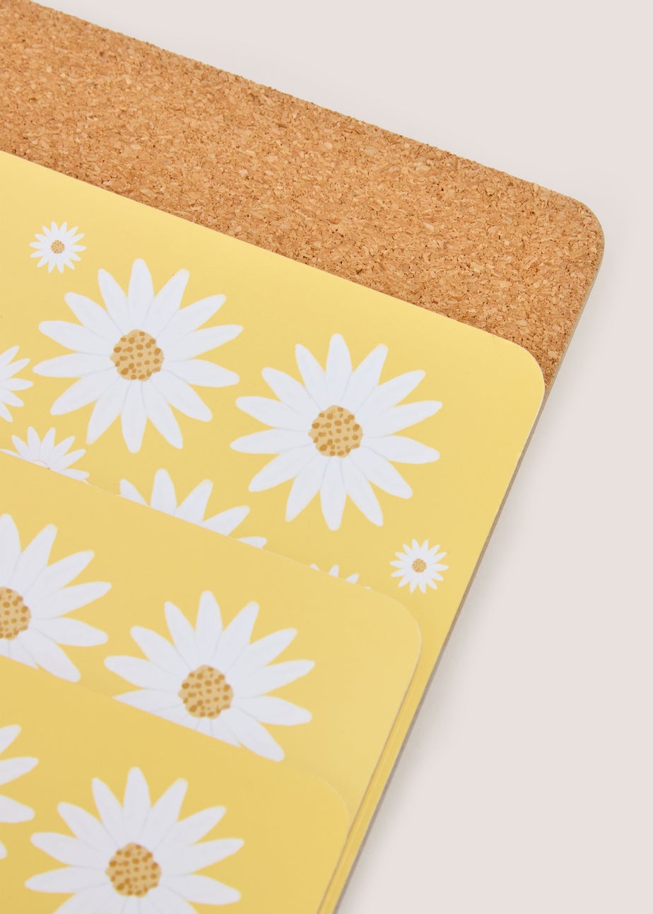 4 Pack Yellow Bee Cork Placemats