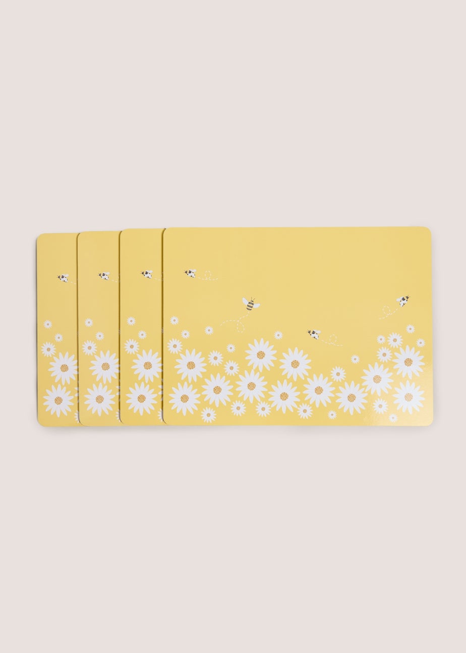 4 Pack Yellow Bee Cork Placemats