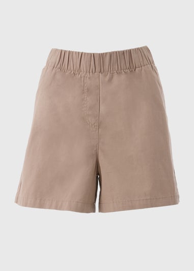 Stone Cotton Shorts
