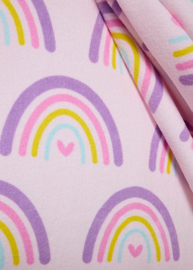 Kids Pink Rainbow Beach Towel