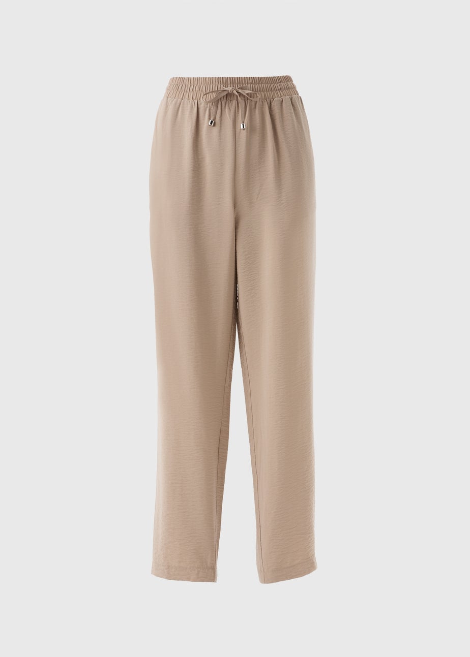 Taupe Tapered Trousers