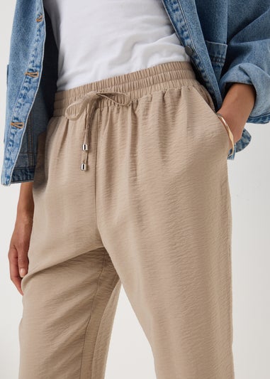 Taupe Tapered Trousers