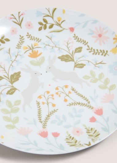 Folk Rabbit Dinner Plate