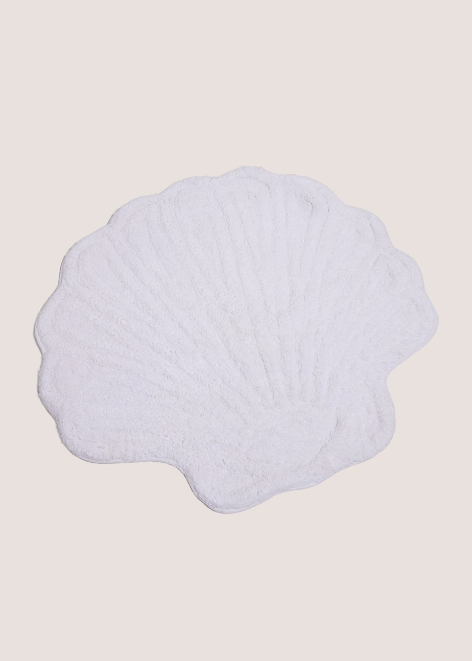 White Shell Bath Mat