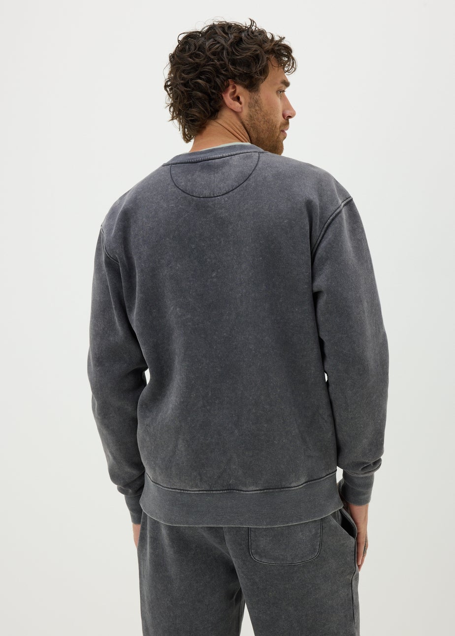 Charcoal Washed Relaxed Fit Sweatshirt