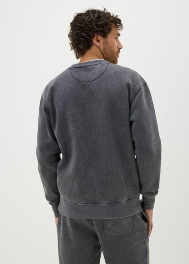 Charcoal Washed Relaxed Fit Sweatshirt