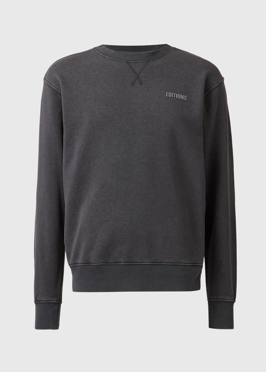 Charcoal Washed Relaxed Fit Sweatshirt
