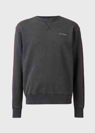 Charcoal Washed Relaxed Fit Sweatshirt
