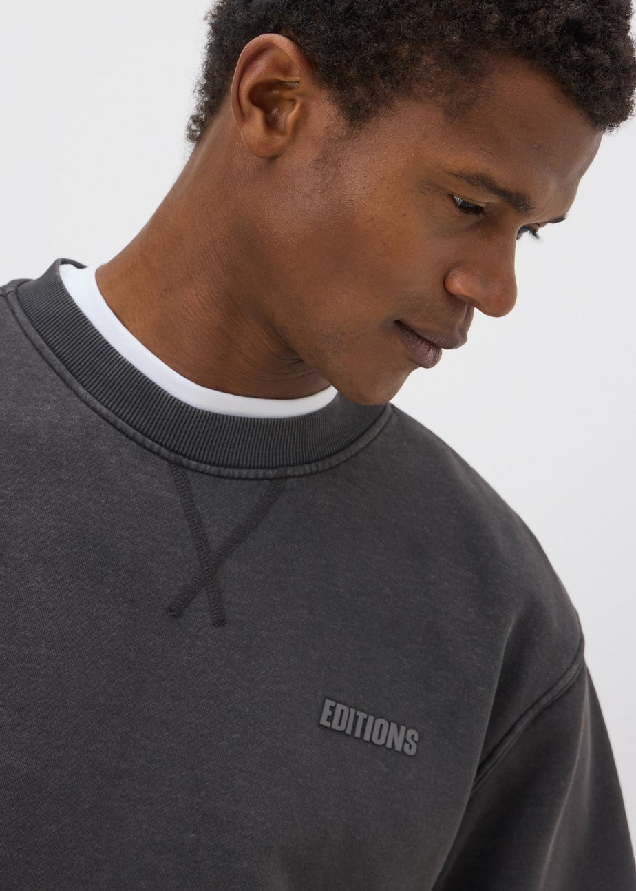 Charcoal Washed Relaxed Fit Sweatshirt