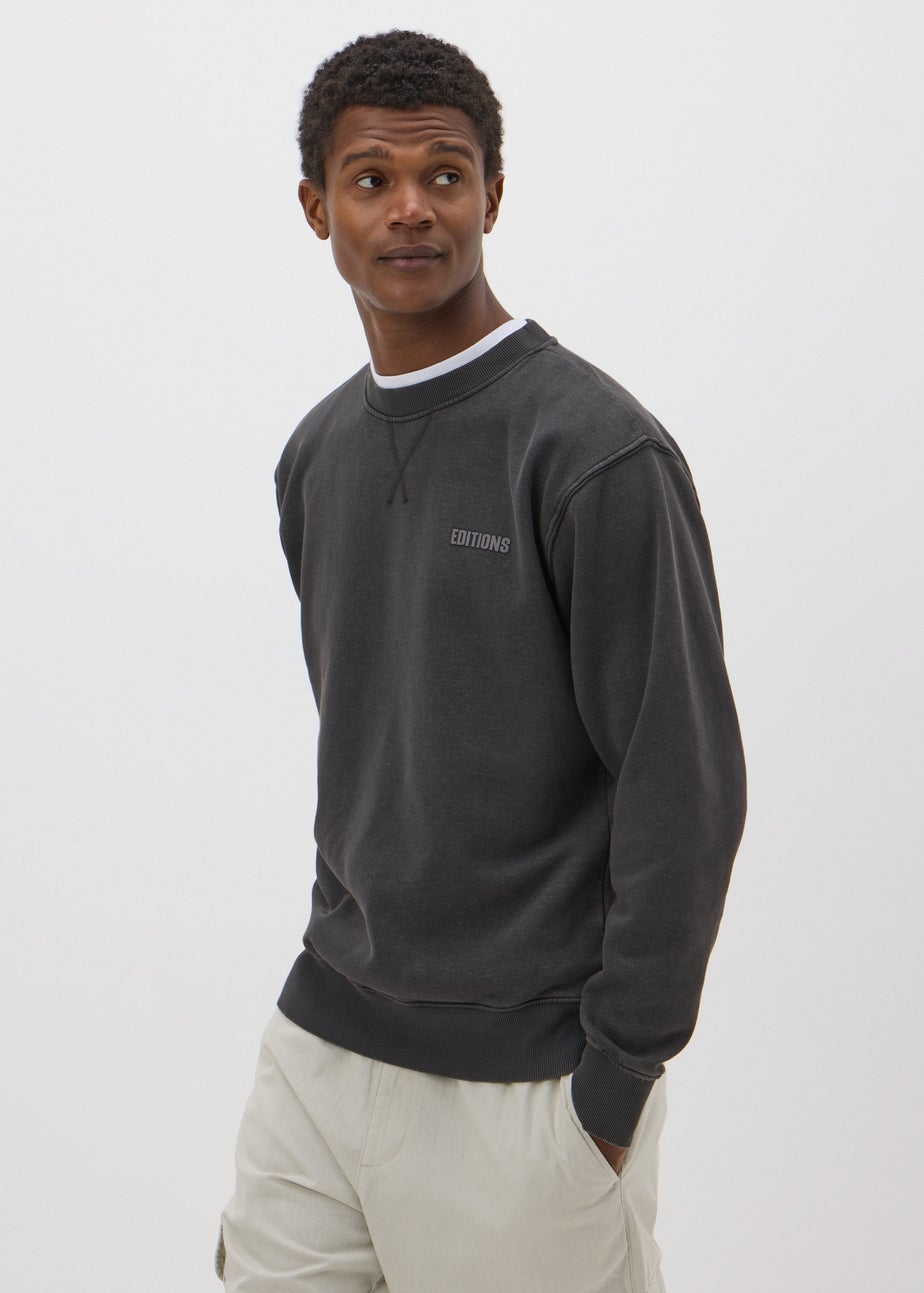 Charcoal Washed Relaxed Fit Sweatshirt