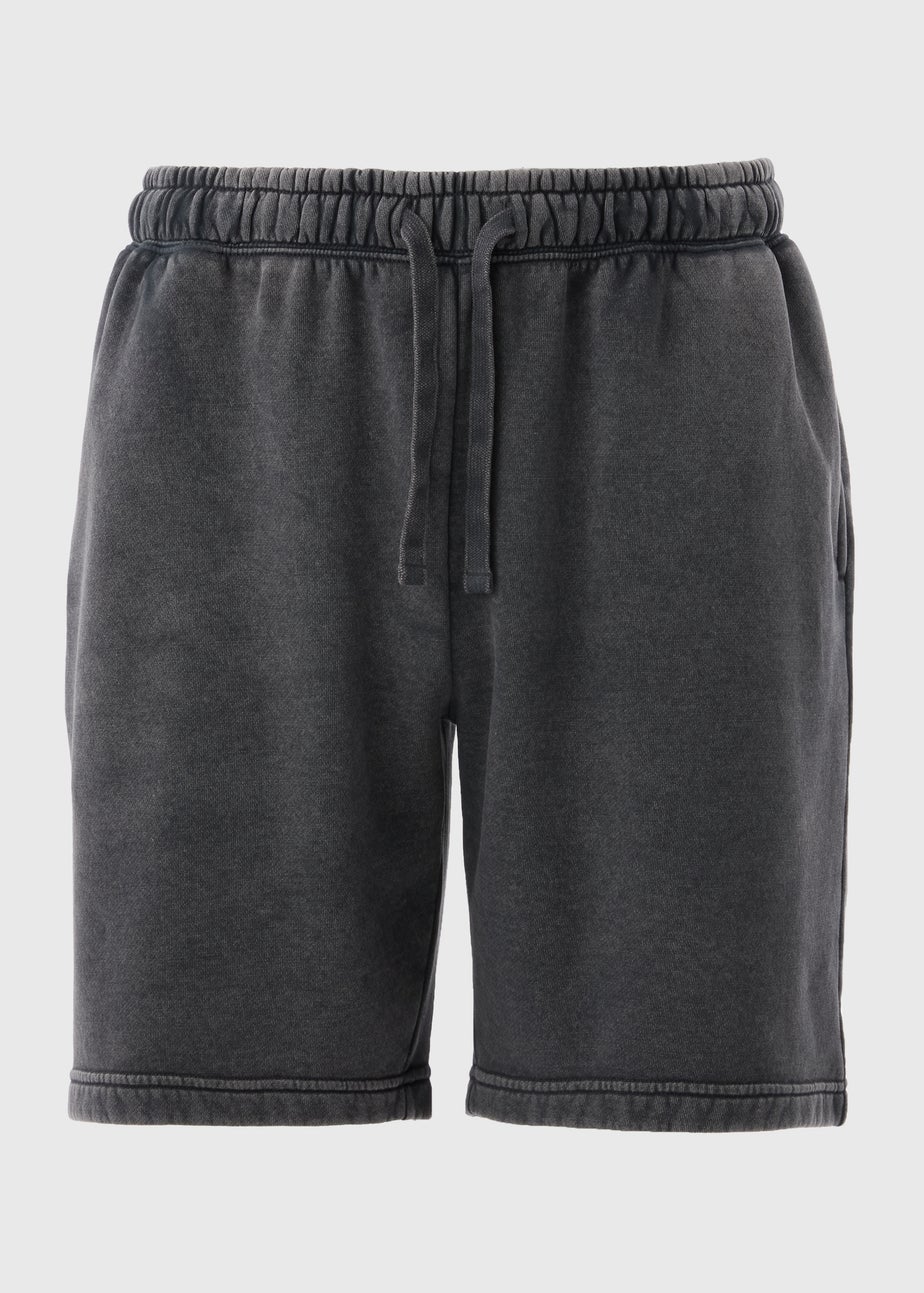 Charcoal Washed Jogger Shorts