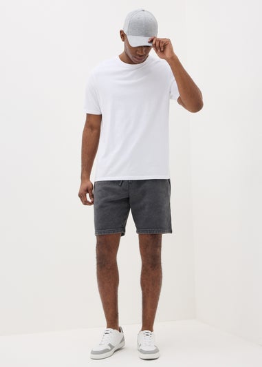 Charcoal Washed Jogger Shorts