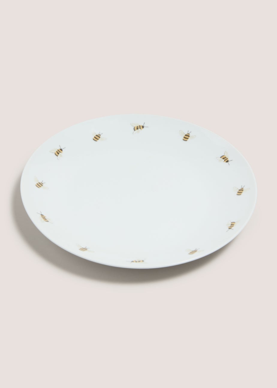 White Daisy Bee Side Plate