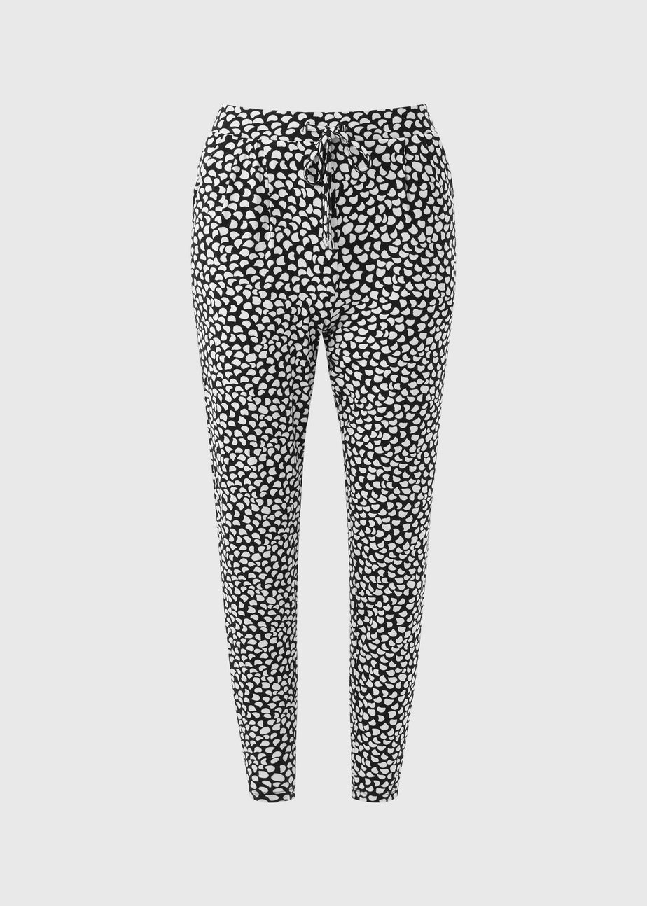 Monochrome Printed Harem Trousers