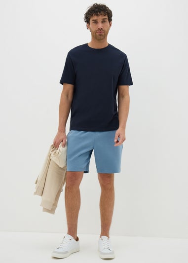 Blue Basic Jogger Shorts