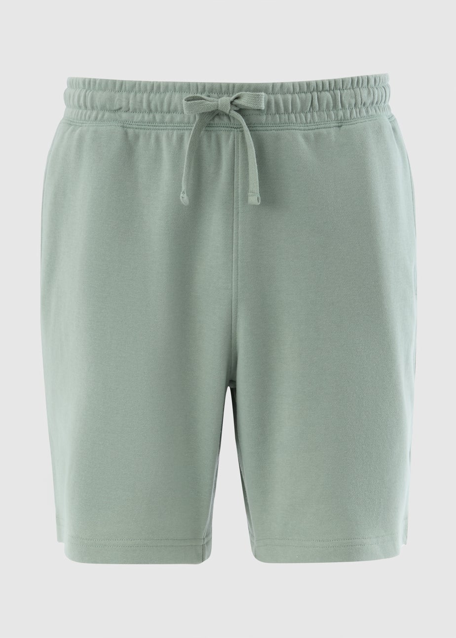 Green Basic Jogger Shorts