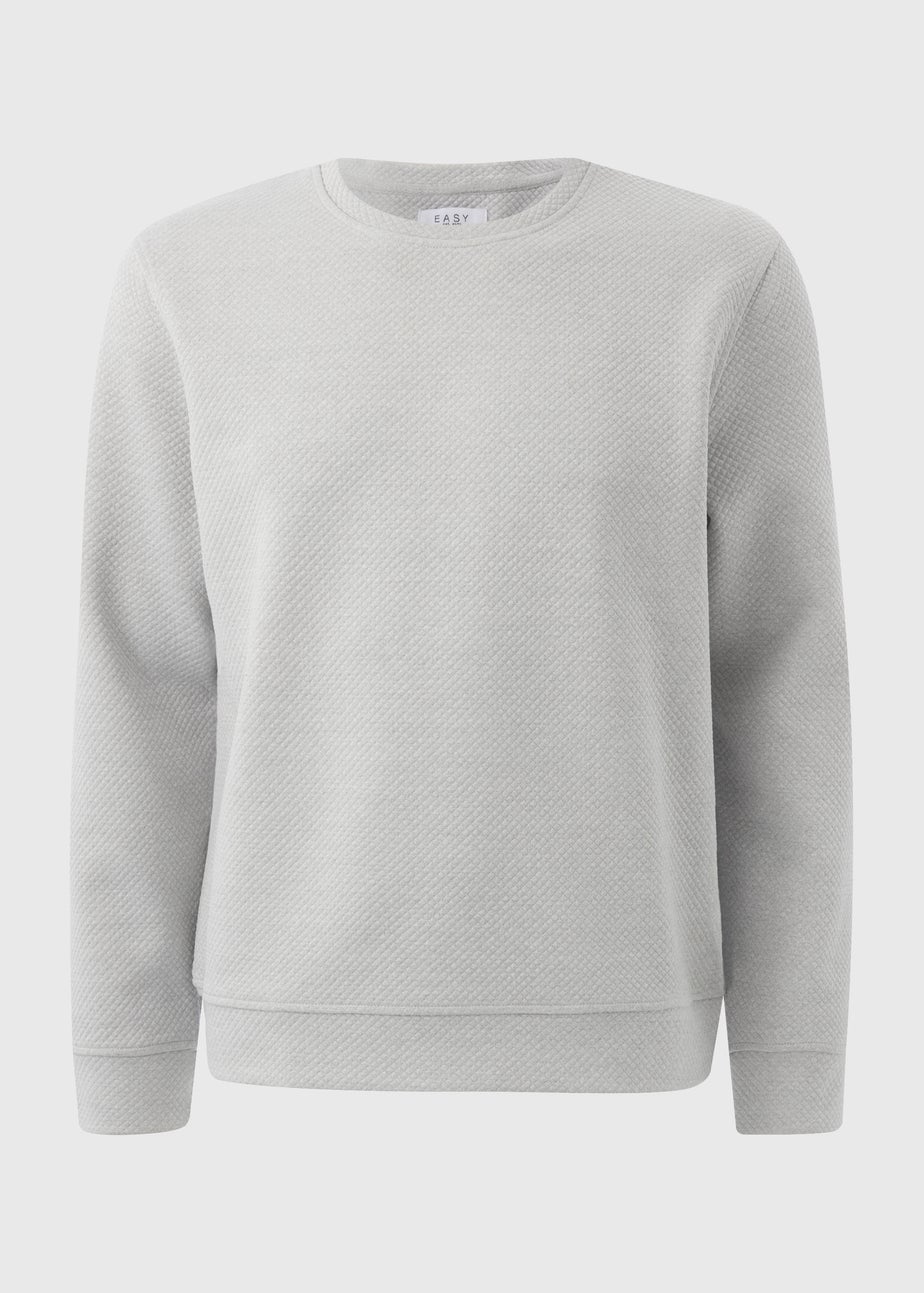 Grey Textured Sweatshirt