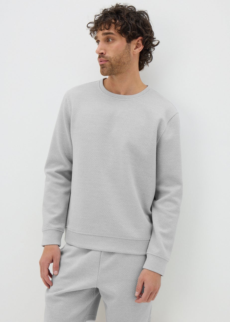 Grey Textured Sweatshirt