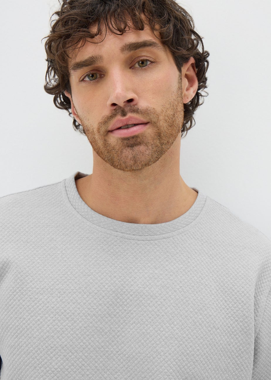 Grey Textured Sweatshirt