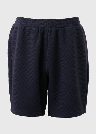 Navy Textured Shorts