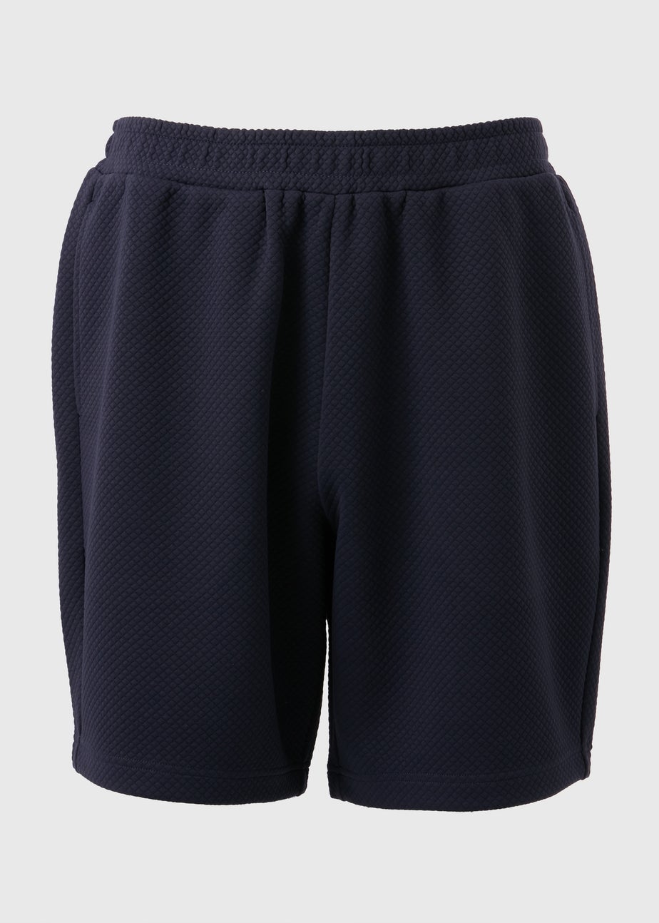 Navy Textured Shorts