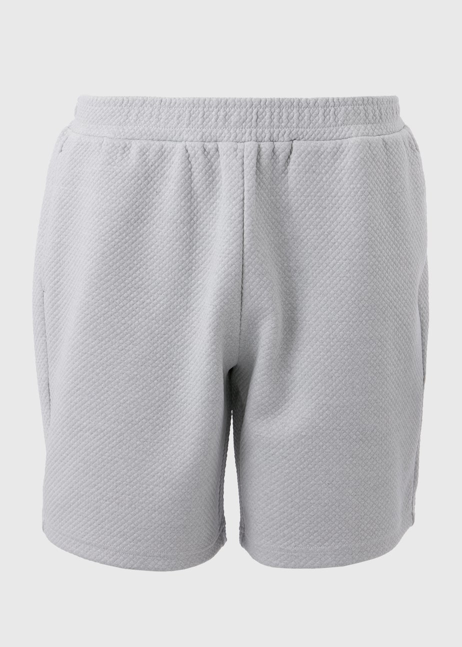 Grey Textured Shorts