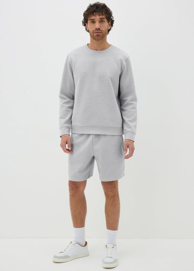 Grey Textured Shorts