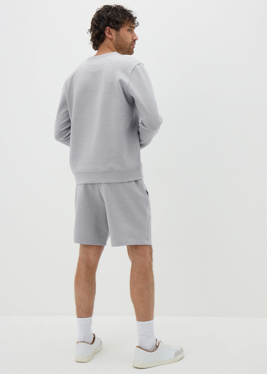 Grey Textured Shorts