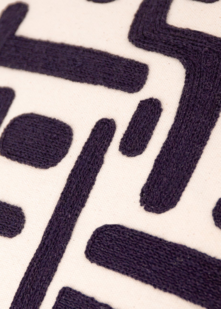 Hoem Brooke Embroidered Cotton Filled Cushion (45cm x 45cm)