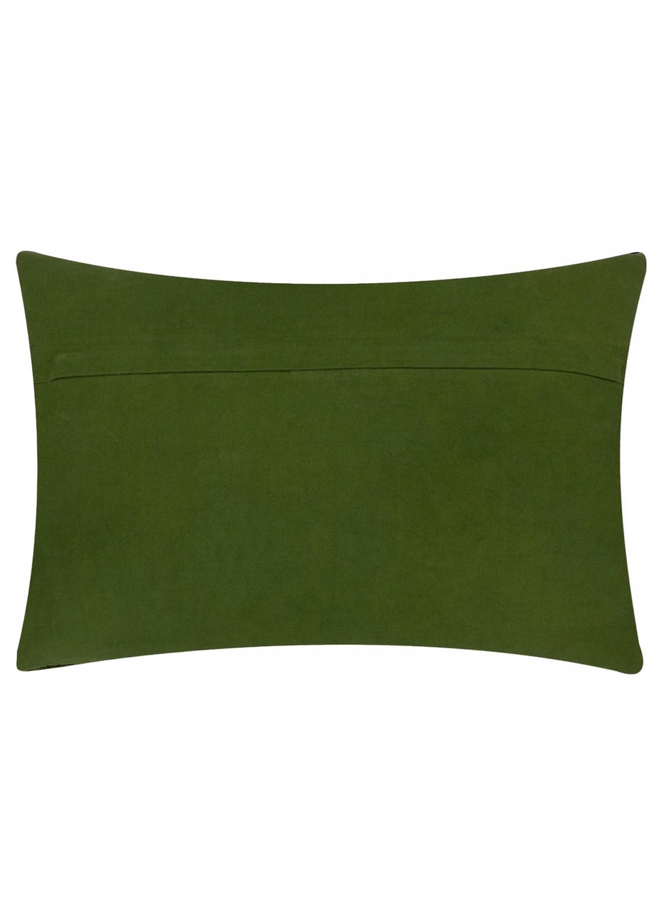 Wylder Dynasty Dragon Embroidered Chenille Filled Cushion (30cm x 50cm)