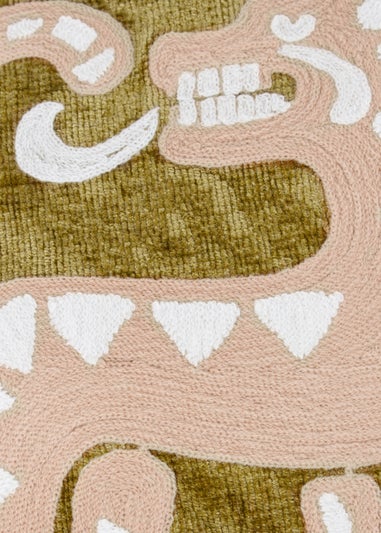 Wylder Dynasty Tiger Embroidered Chenille Filled Cushion (50cm x 50cm)