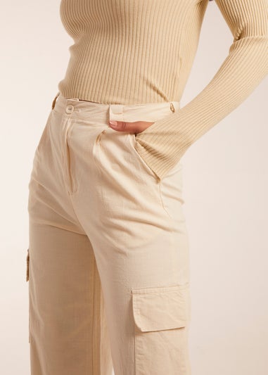 Blue Vanilla Beige Trousers With Side Pocket