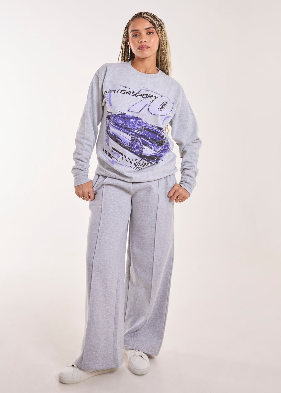 Pink Vanilla Grey Motorsport Oversized Sweat