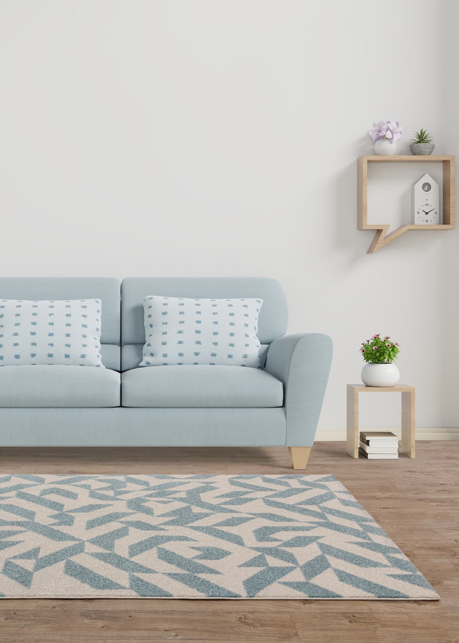 Asiatic Muse Blue Shapes Rug