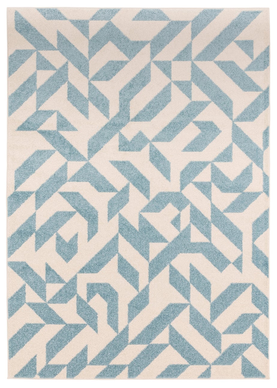 Asiatic Muse Blue Shapes Rug