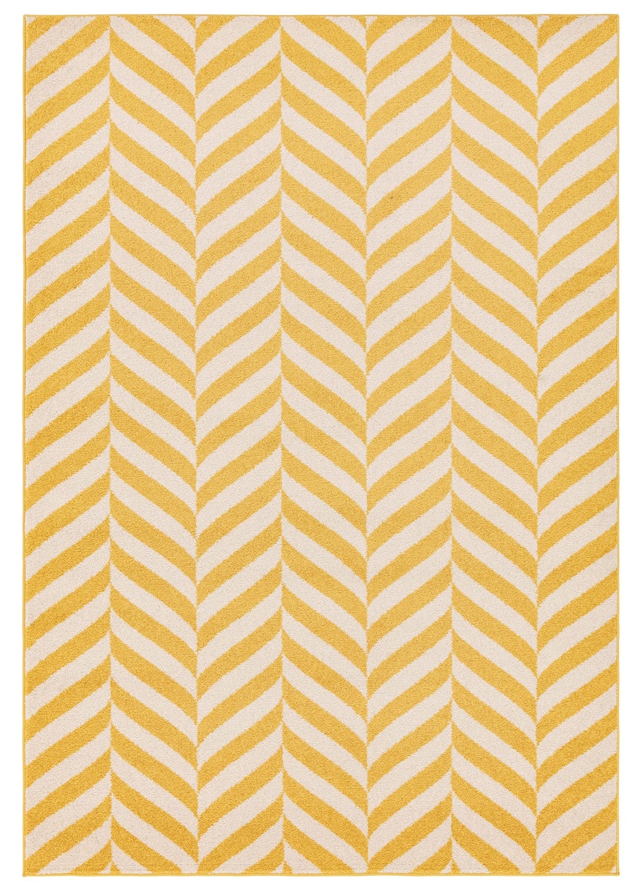 Asiatic Muse Yellow Chevron Rug