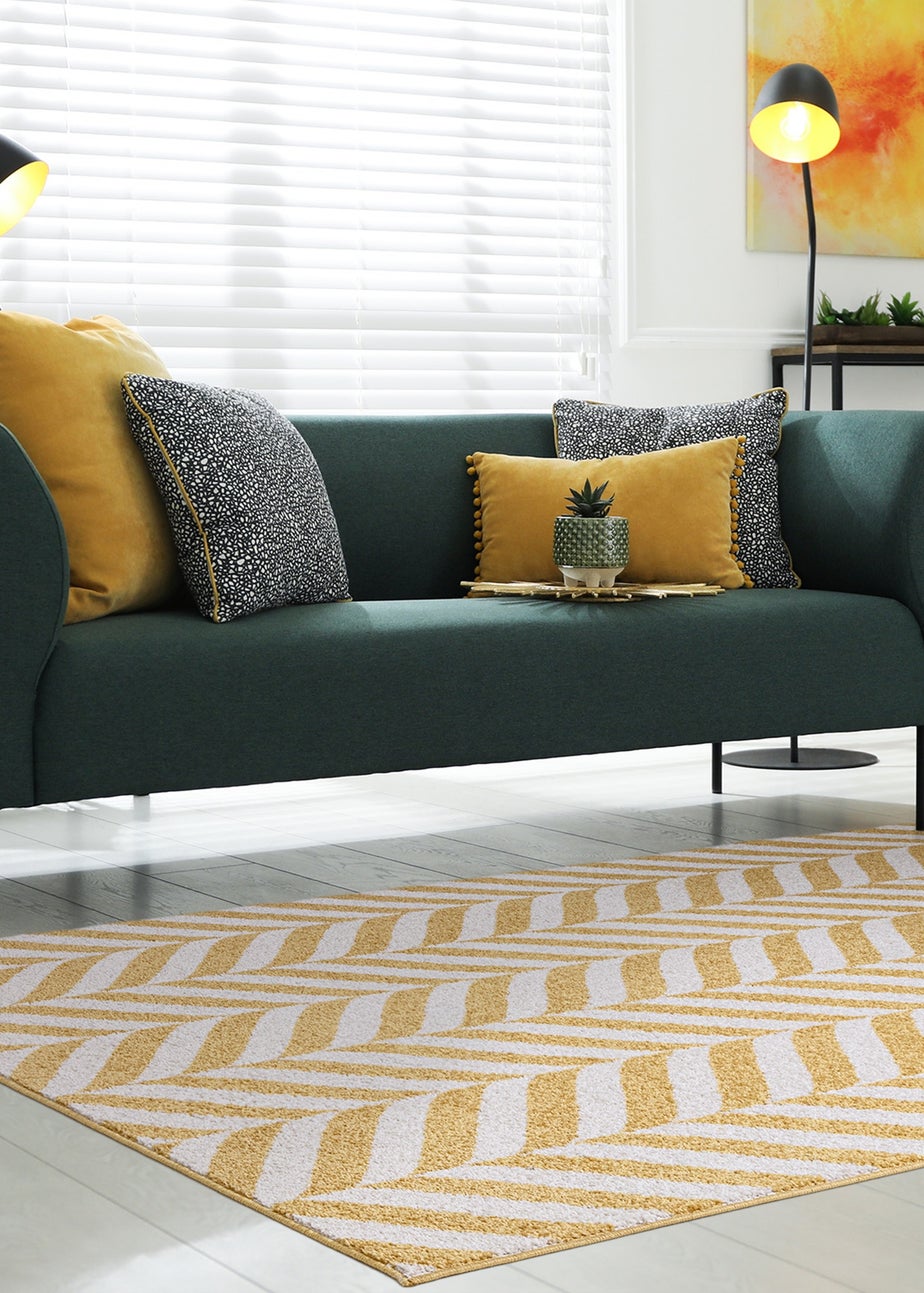 Asiatic Muse Yellow Chevron Rug