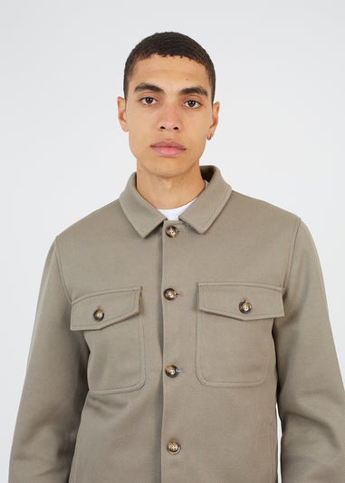 Brave Soul Soft Green Button Through Shacket
