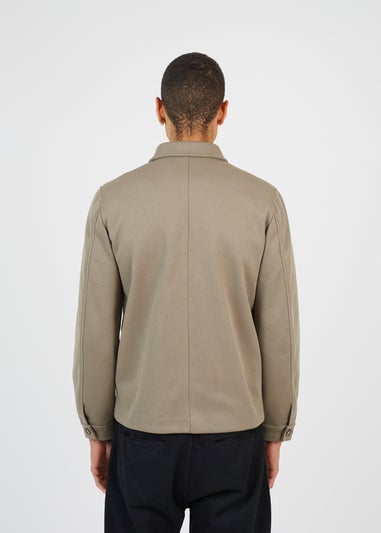 Brave Soul Soft Green Button Through Shacket