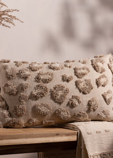 furn. Natural Maeve Tufted Cotton Filled Cushion (30cm x 50cm)