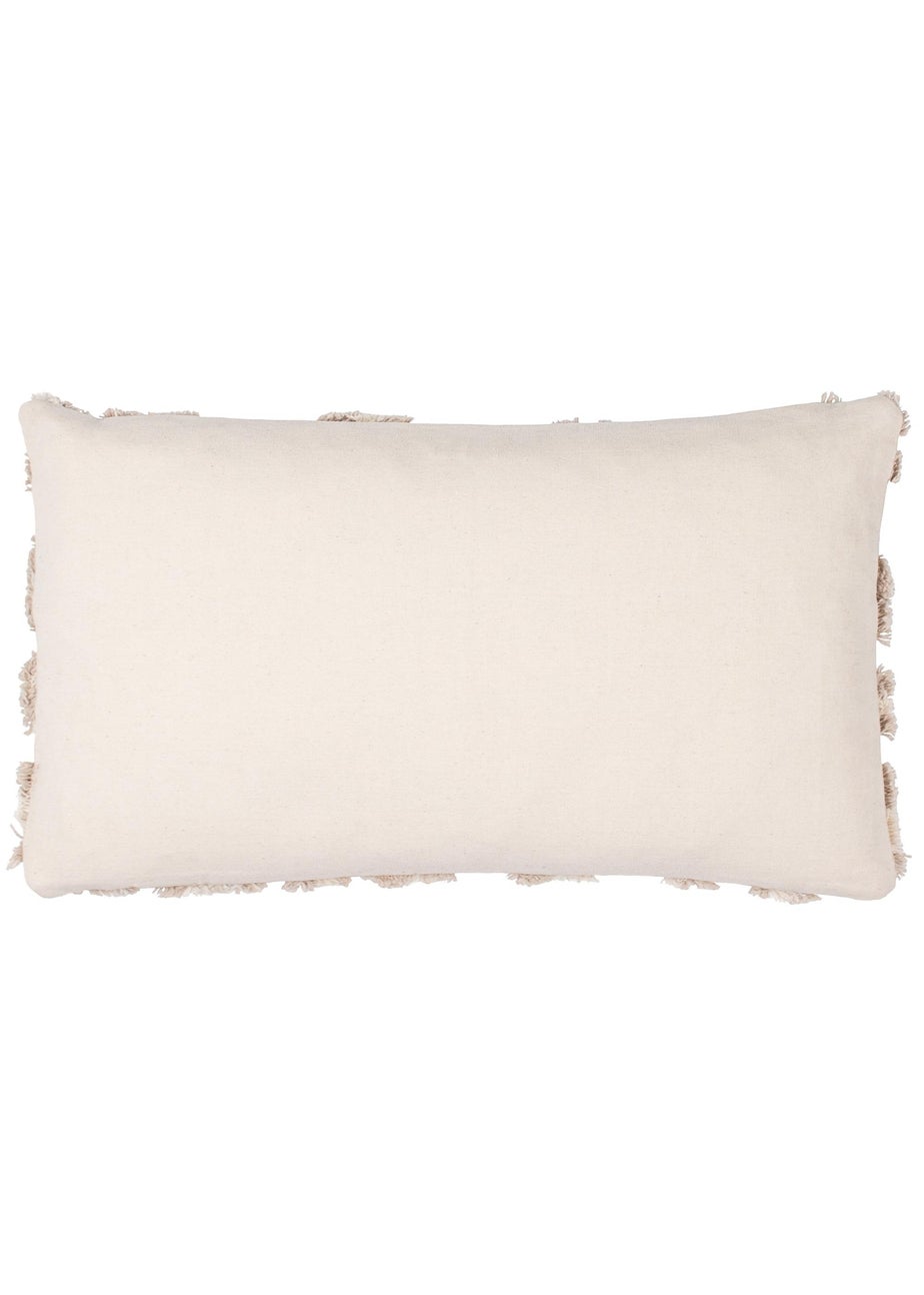 furn. Natural Maeve Tufted Cotton Filled Cushion (30cm x 50cm)