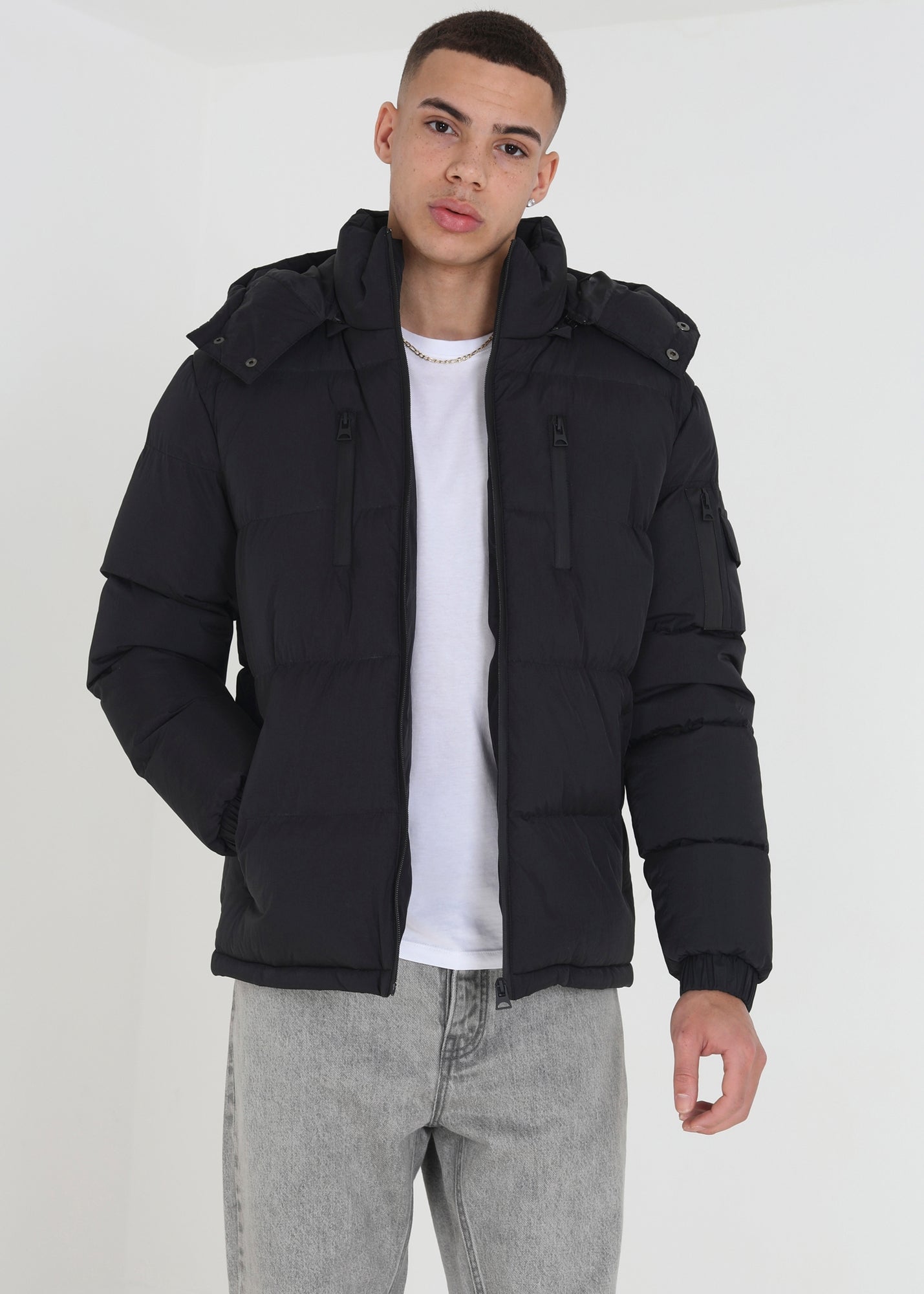 【Meravel】 ミーラベル Essential Padded Jacket Meravel】 Essential Padded Jacket（Black） Brave Soul Black Padded