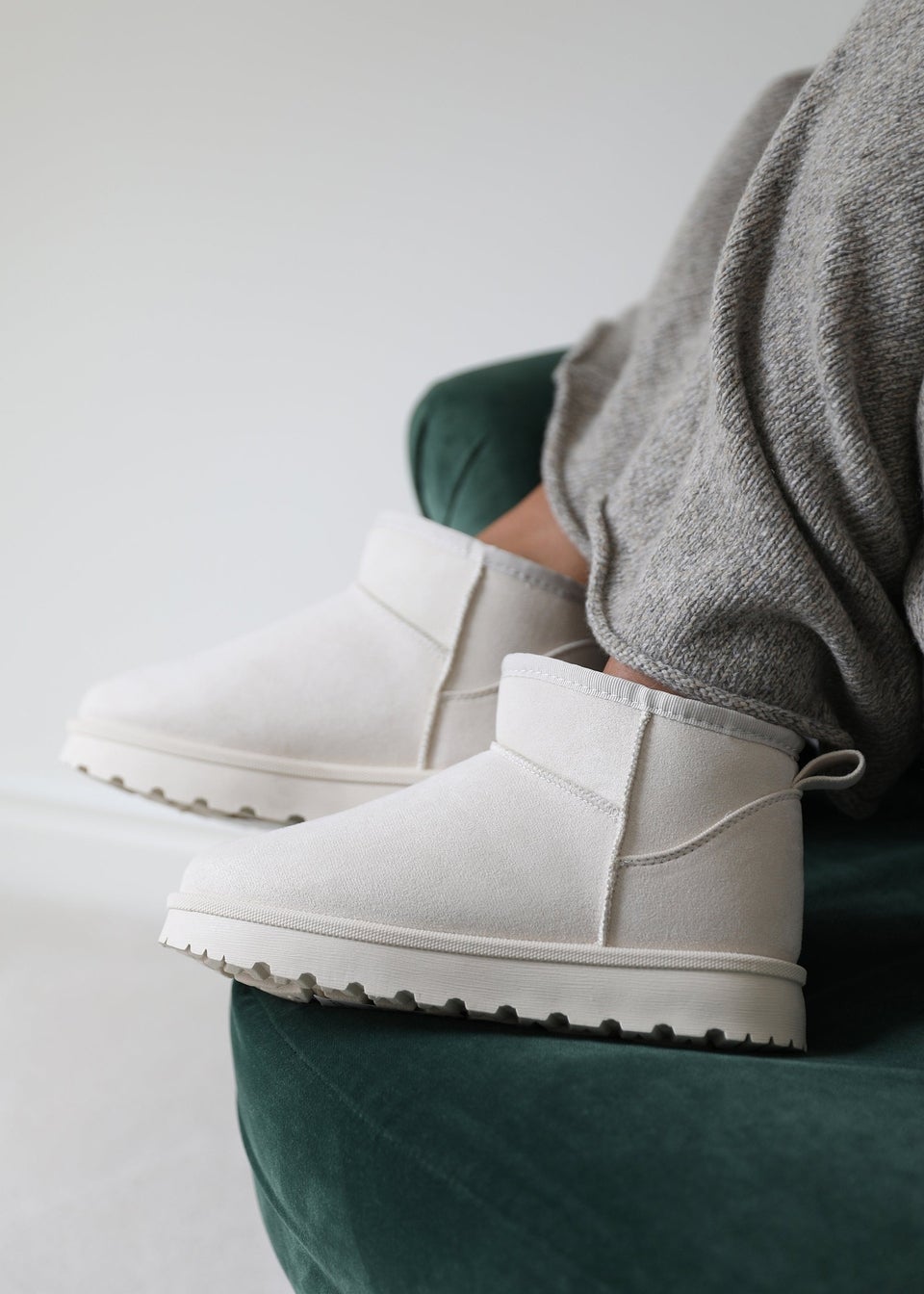 Where's That From Cream Faux-Suede Maple Faux Fur Slipper Boots